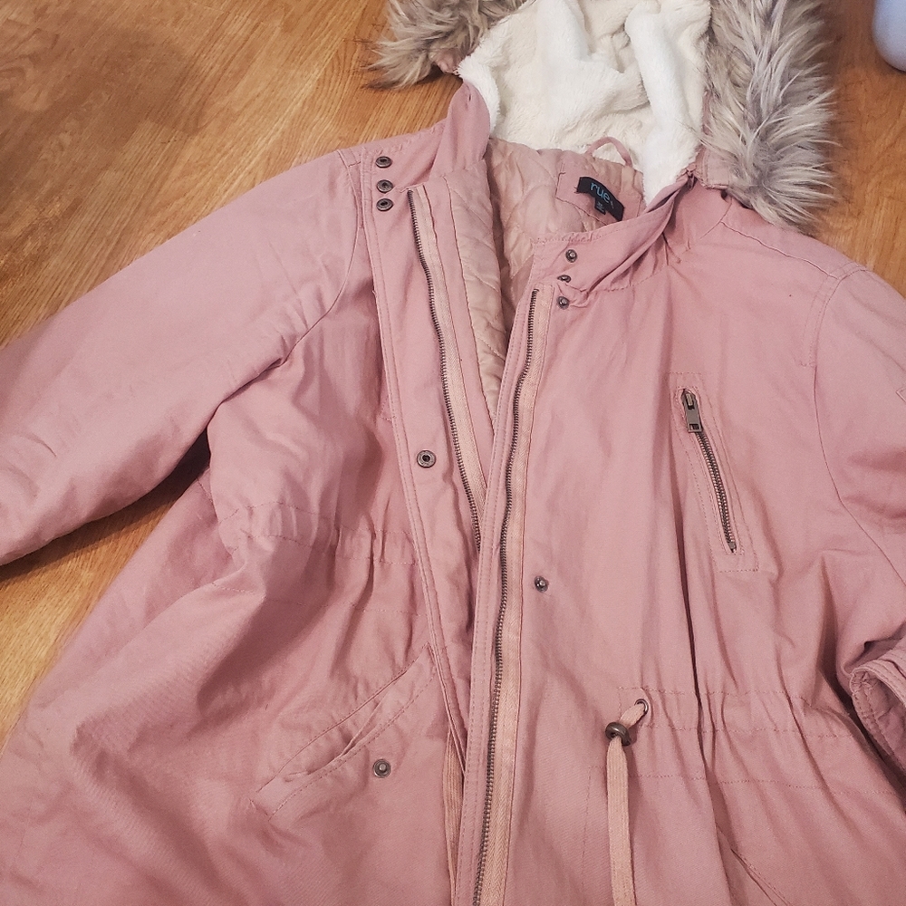 Pink winter coat